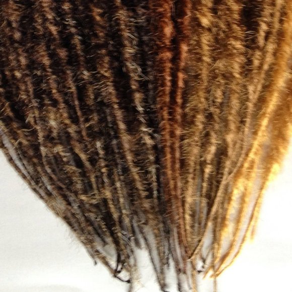 70 SE Dreads Dreadlocks Hair Extensions Brown Gold main image 5